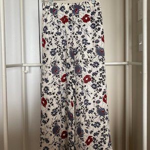 Theory “Raoka Floral Silk Pants”